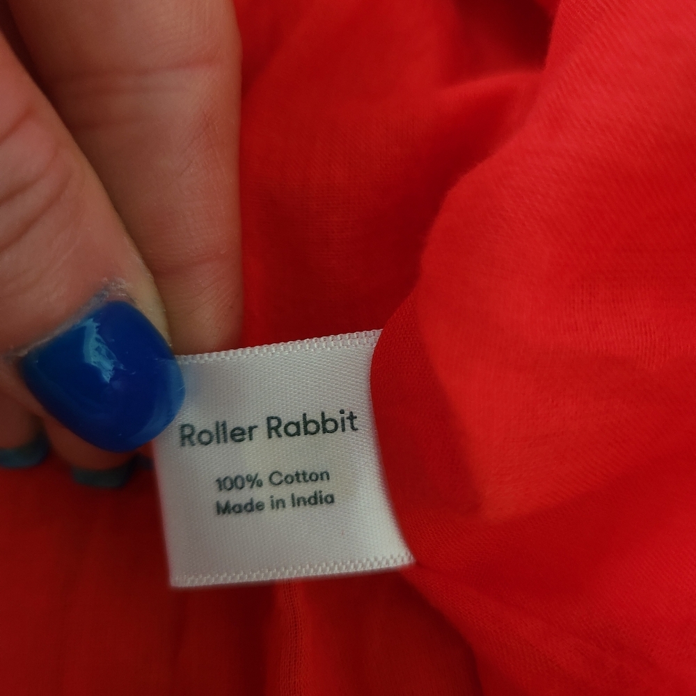 Anthropologie Roller Rabbit Coley Dress In Scarlet Red Women's Size‎ XL - Picture 9 of 11